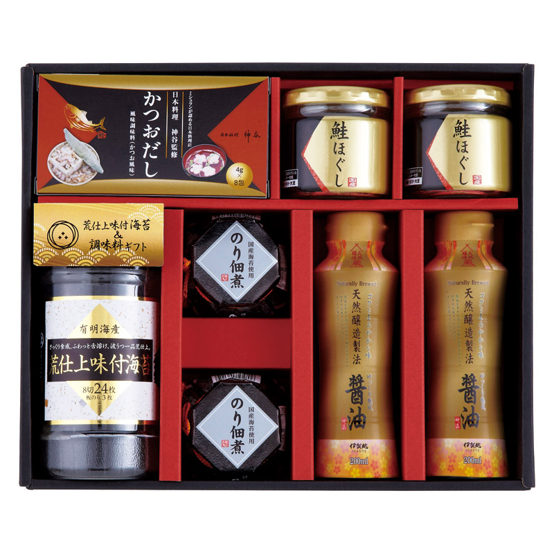 【送料無料】荒仕上味付海苔＆調味料ギフト B2106-065