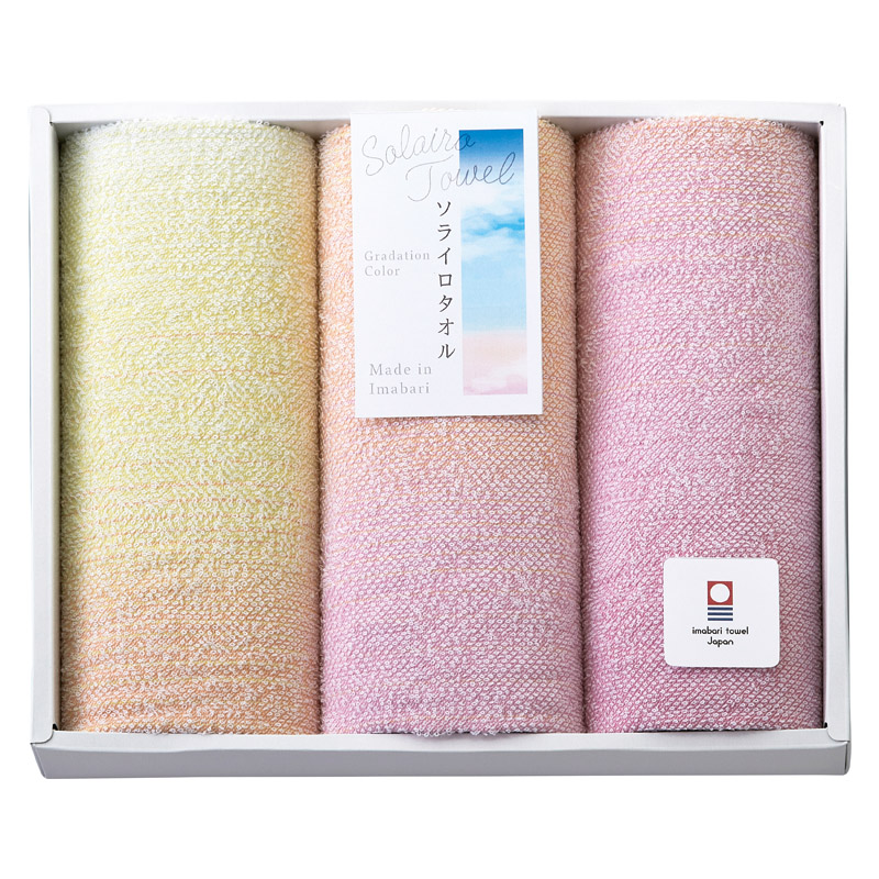 【送料無料】Solairo Towel （ソライロタオル）フェイスタオル3Pピンク B2113-038