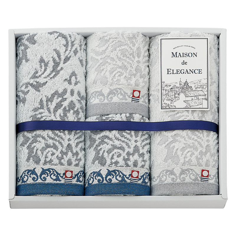 【送料無料】MAISON de ELEGANCE メゾン ド エレガンスフェイスタオル2P＆ウォッシュタオル2P B2113-137