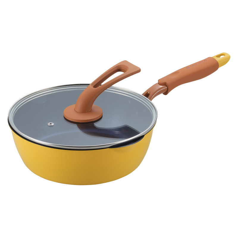 【送料無料】一条もんこカレーパンガラス蓋付24cm B2115-074