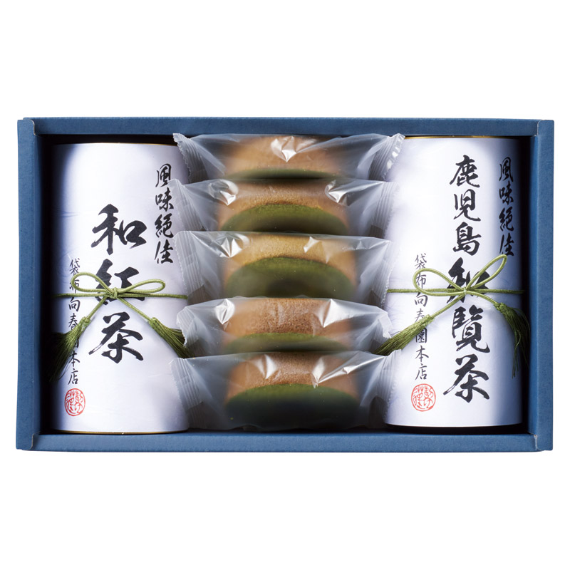 【送料無料】袋布向春園本店日本茶こだわりセット「露」 B2122-068