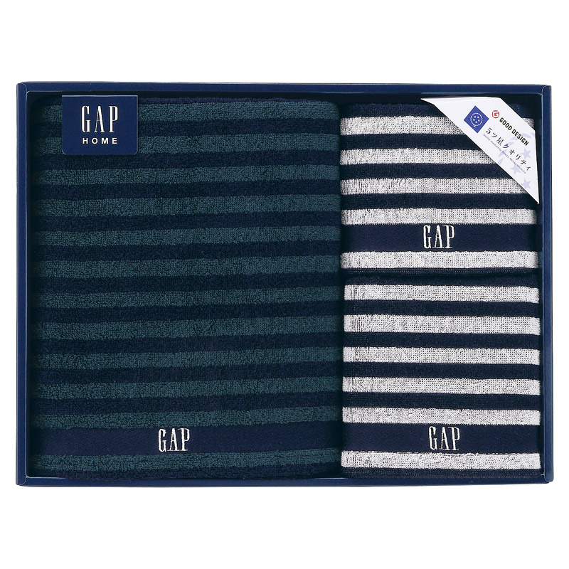 【送料無料】GAP HOMENEW ボーダーギフトタオルセット B2134-089