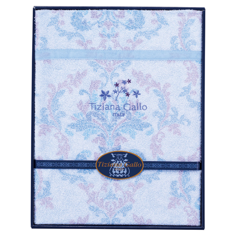 【送料無料】ティツィアナ・ガロ洗えるやわらかタオルケットブルー B2135-115