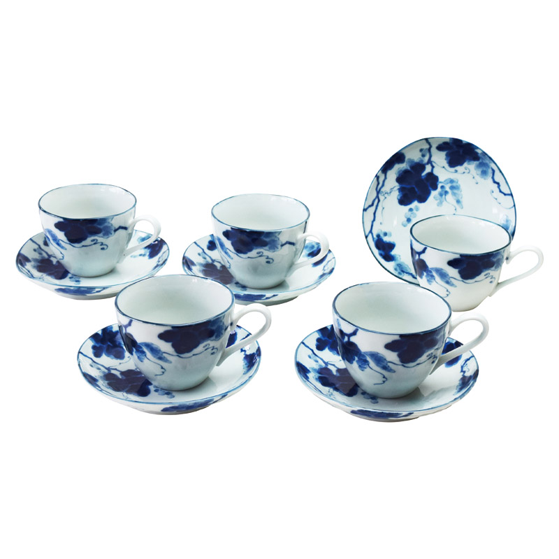 【送料無料】藍染ぶどうコーヒー5客セット B2137-017
