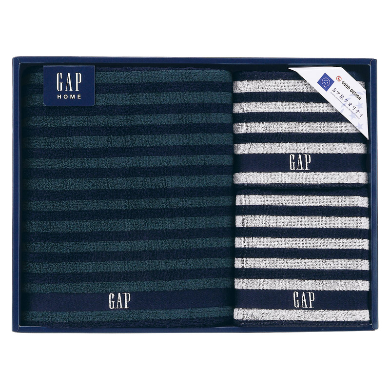 【送料無料】GAP HOMENEW ボーダーギフトタオルセット L1044-087