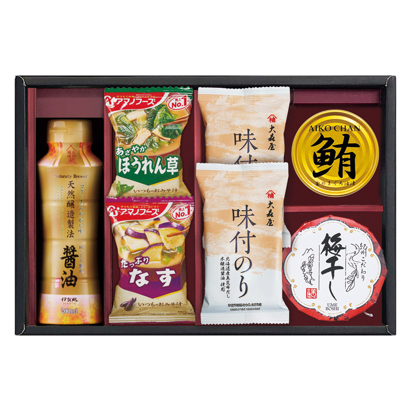 【送料無料】アマノフーズ＆大森屋味付のりギフト L1062-049