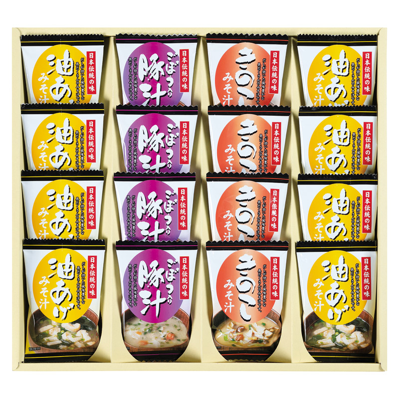 【送料無料】フリーズドライ「お味噌汁三種の味詰合せ」 L1070-054