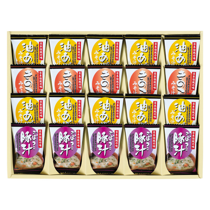 【送料無料】フリーズドライ「お味噌汁三種の味詰合せ」 L1070-068
