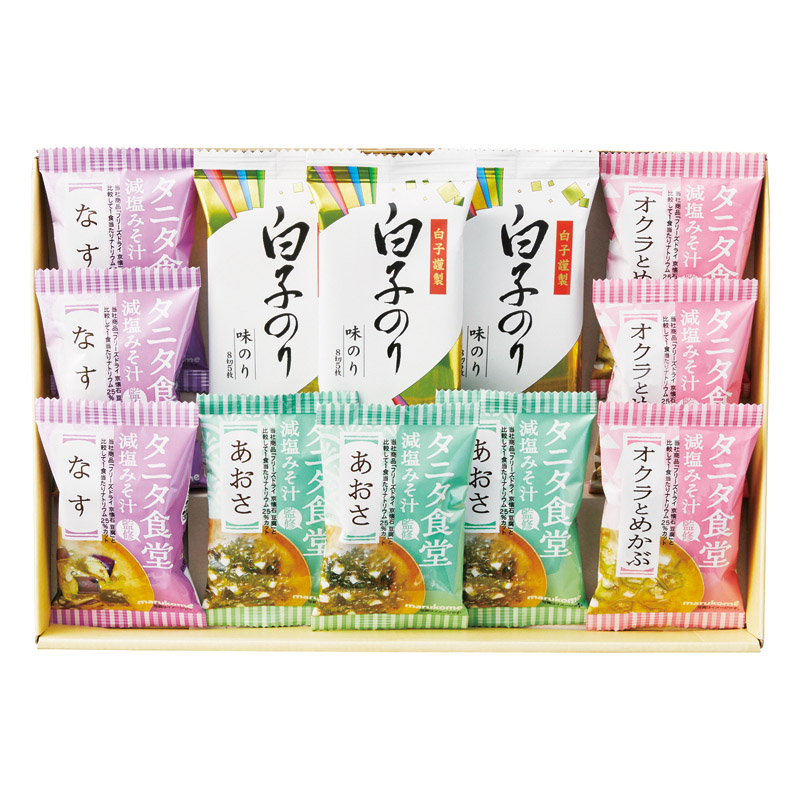 【送料無料】タニタ食堂監修減塩みそ汁・白子のり詰合せ L1074-049