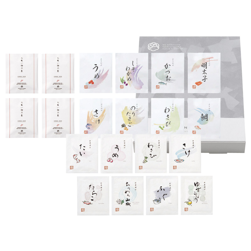 【送料無料】OCEAN＆TERREふりかけ＆お茶漬け＆お吸い物セット L1080-088