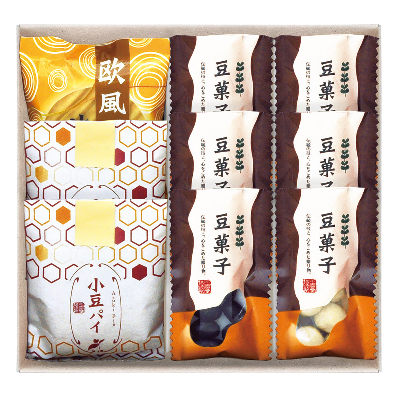 【一括お届け】小豆パイ・欧風せんべい和菓子詰合せ L1110-085
