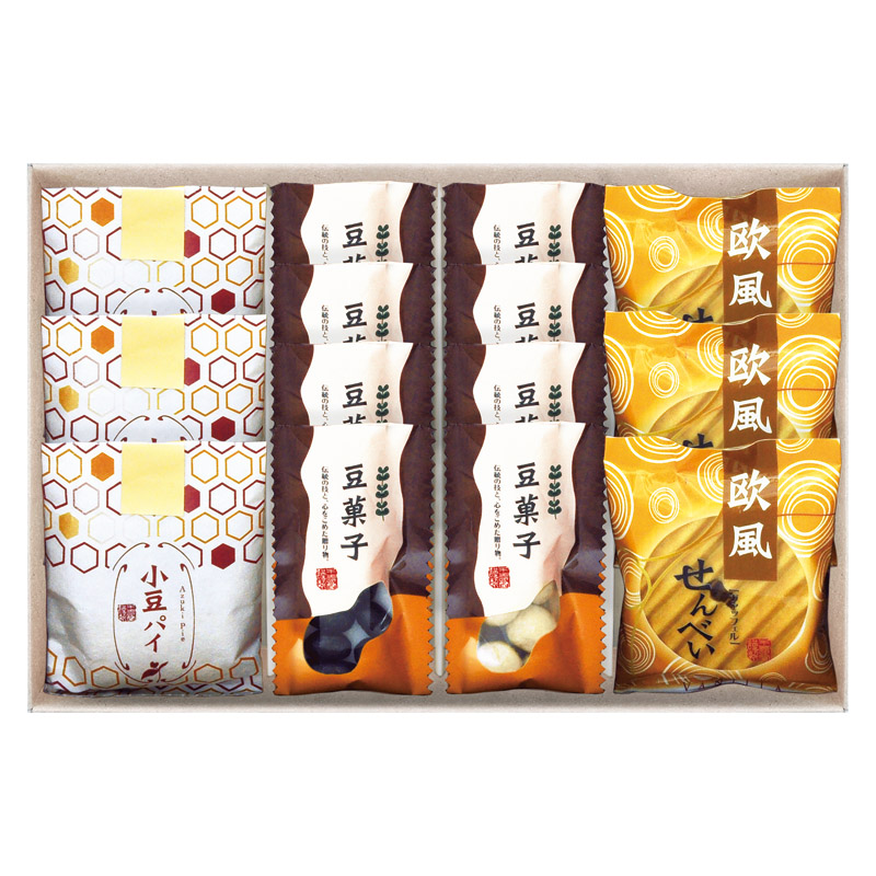 【送料無料】小豆パイ・欧風せんべい和菓子詰合せ L1110-107