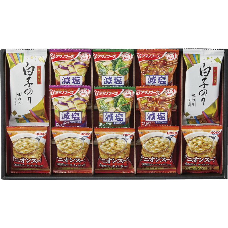 【送料無料】アマノフーズおみそ汁・オニオンスープ・白子のり L9082-594