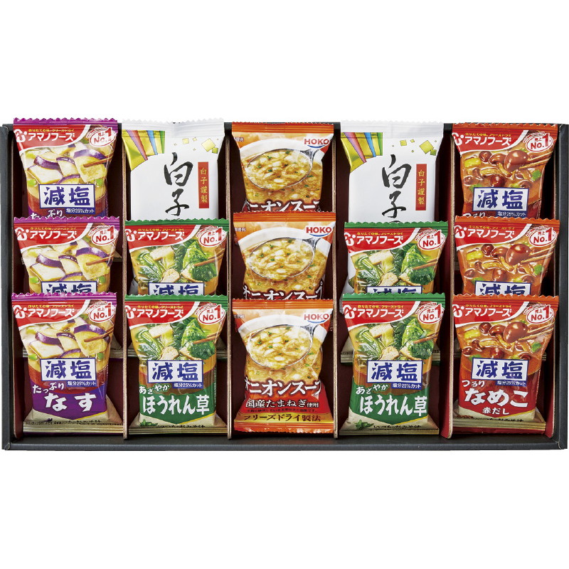 【送料無料】アマノフーズおみそ汁・オニオンスープ・白子のり L9082-609