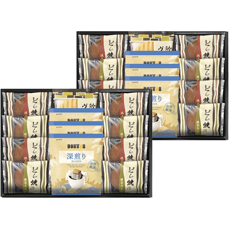 【送料無料】ドトールコーヒー＆どら焼き 詰合せ L9110-555