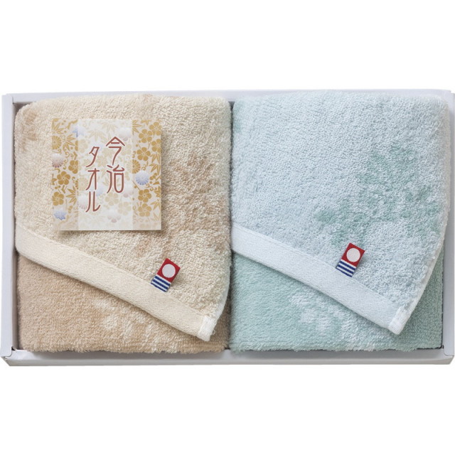 【一括お届け】今治製タオルしまなみ匠の彩ウォッシュタオル2P B1052-638