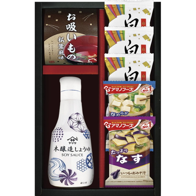 【一括お届け】アマノフーズ＆ヤマサ鮮度しょうゆ詰合せ B1066-625