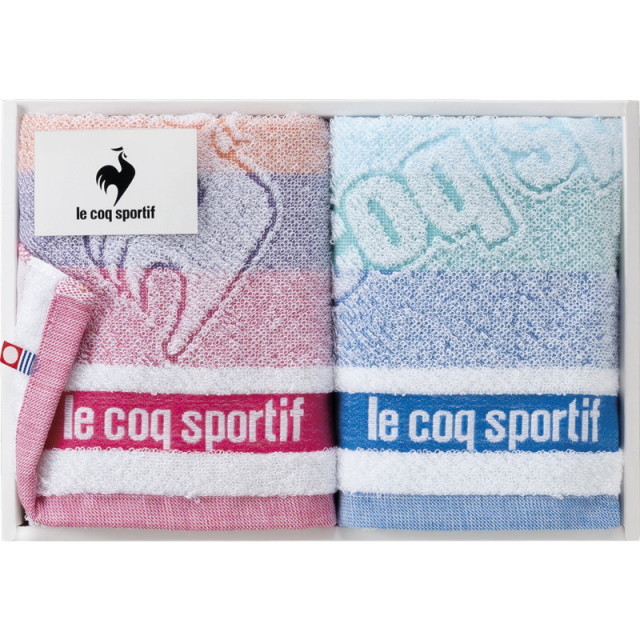 【一括お届け】le coq sportifルコック ビッグロゴ フェイスタオル2P B1069-609