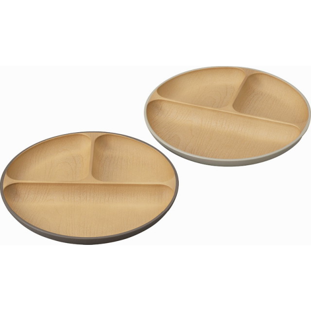 【送料無料】アースカラー 抗菌丸ランチプレート2P B1108-608