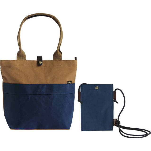 パラフィン加工帆布×レザートートバッグ＆スマホミニショルダー