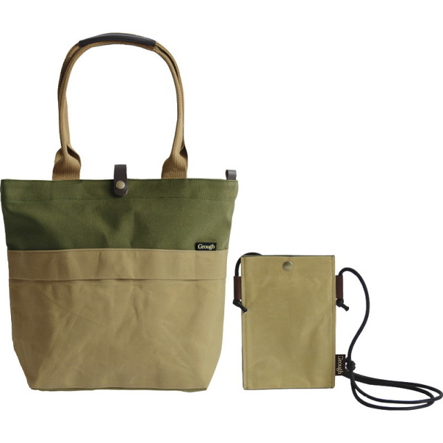 パラフィン加工帆布×レザートートバッグ＆スマホミニショルダー