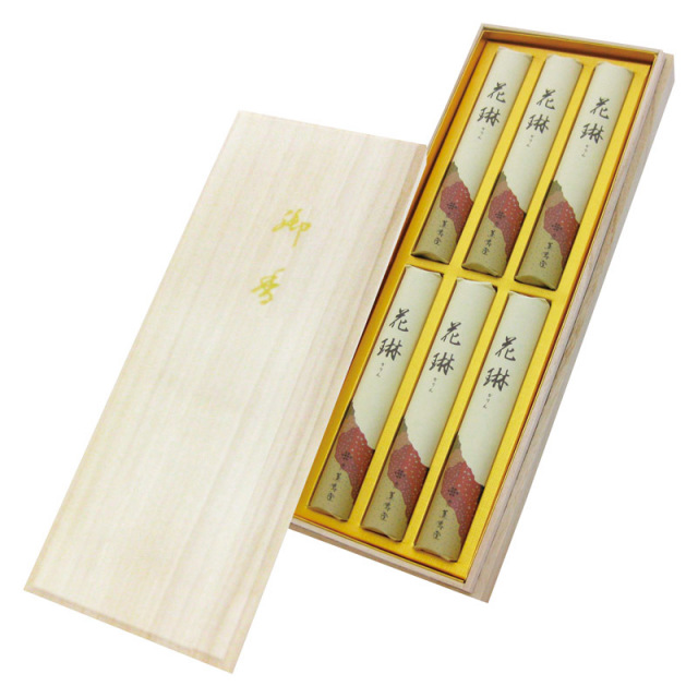 【一括お届け】花琳 木箱 短寸6入 B2017-057