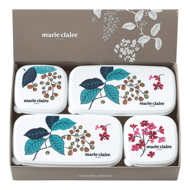 【一括お届け】マリ・クレールフレンチライラックシール容器4点セット B2038-024
