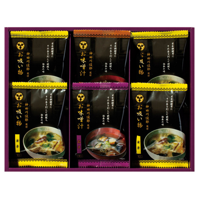 【一括お届け】神田川俊郎監修 味和心お味噌汁ギフト【雅】 B2047-026