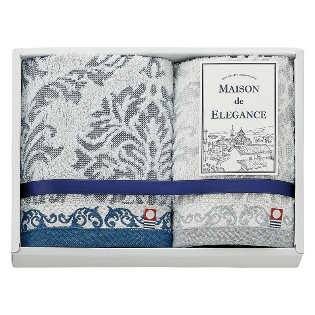 【一括お届け】MAISON de ELEGANCE メゾン ド エレガンスフェイスタオル＆ウォッシュタオル B2053-058