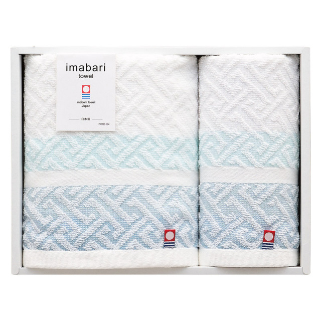 【一括お届け】今治タオルスピニングモード紋ジャガードフェイスタオル＆ウォッシュタオル B2067-070