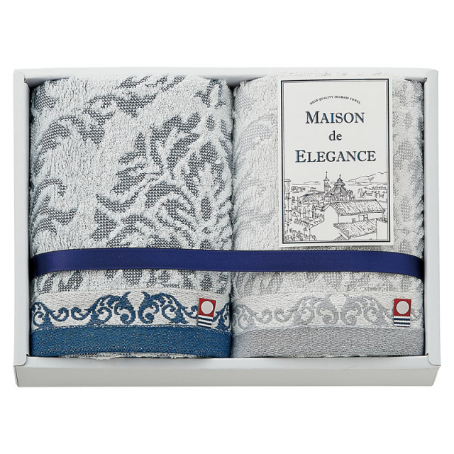 【一括お届け】MAISON de ELEGANCE メゾン ド エレガンスフェイスタオル2P B2072-120