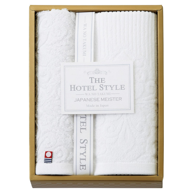 【一括お届け】The Hotel Style - WA NO TAKUMI-フェイスタオル＆ウォッシュタオル B2073-084
