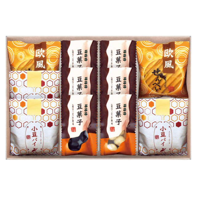 【一括お届け】小豆パイ・欧風せんべい和菓子詰合せ B2081-089