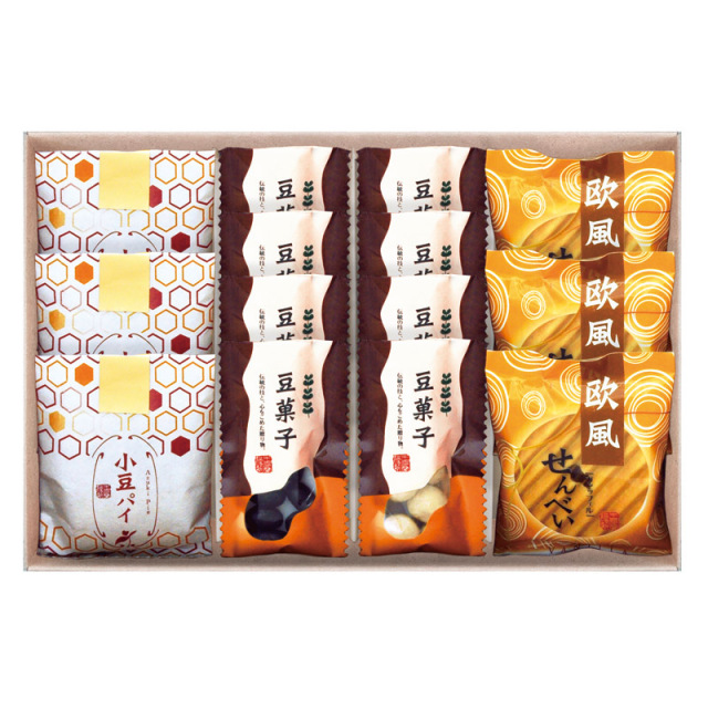 【送料無料】小豆パイ・欧風せんべい和菓子詰合せ B2097-098