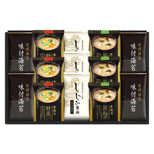 【送料無料】マルコメフリーズドライみそ汁＆有明海産味付海苔セット B2098-117