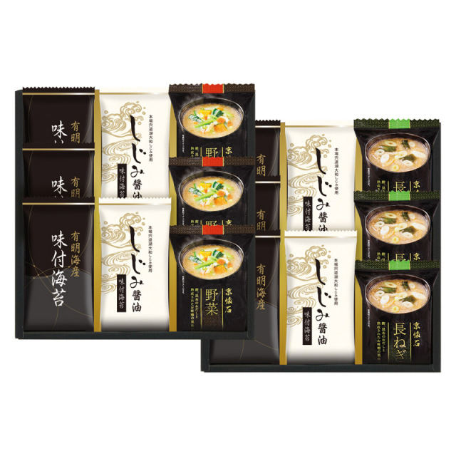 【送料無料】マルコメフリーズドライみそ汁＆有明海産味付海苔セット B2098-124