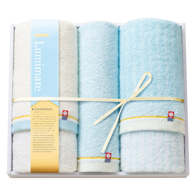 【送料無料】ルミマーレフェイスタオル2P＆ウォッシュタオル B2110-104