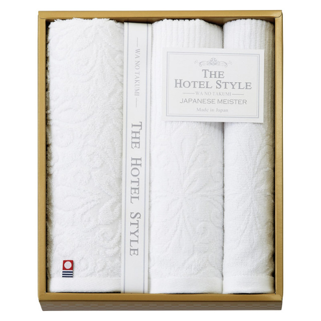 【送料無料】The Hotel Style - WA NO TAKUMI-フェイスタオル2P＆ウォッシュタオル B2111-090