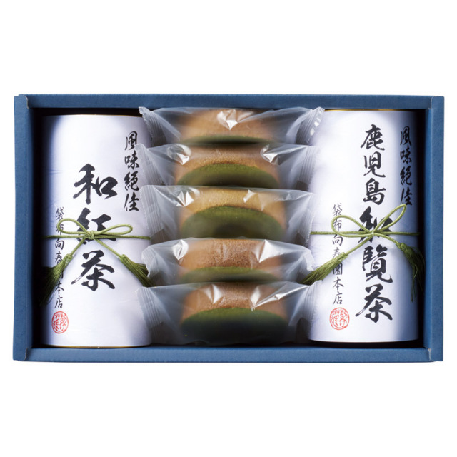 【送料無料】袋布向春園本店日本茶こだわりセット「露」 B2122-068