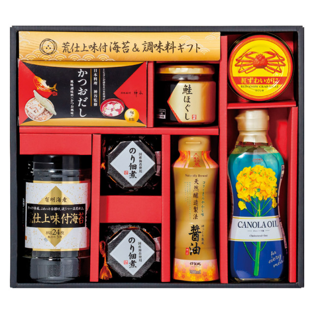 【送料無料】荒仕上味付海苔＆調味料ギフト B2126-049