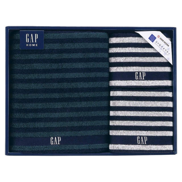 【送料無料】GAP HOMENEW ボーダーギフトタオルセット B2134-089