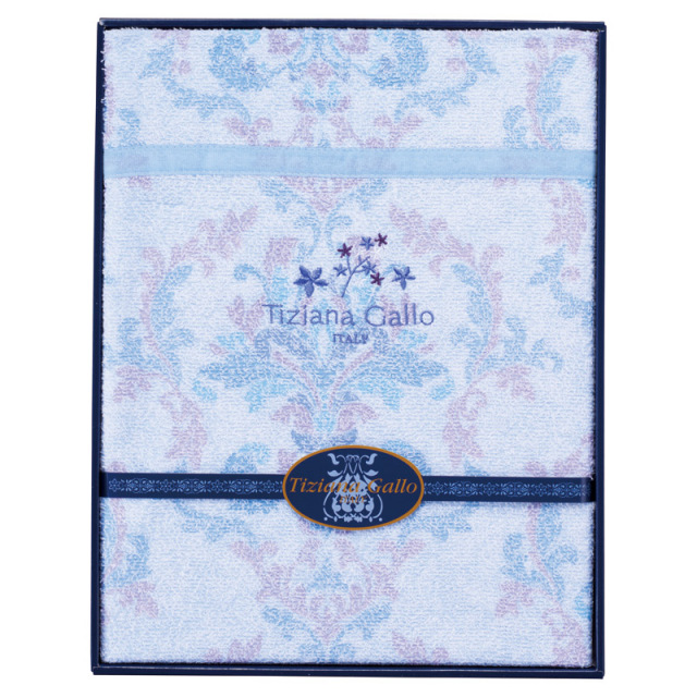 【送料無料】ティツィアナ・ガロ洗えるやわらかタオルケットブルー B2135-115