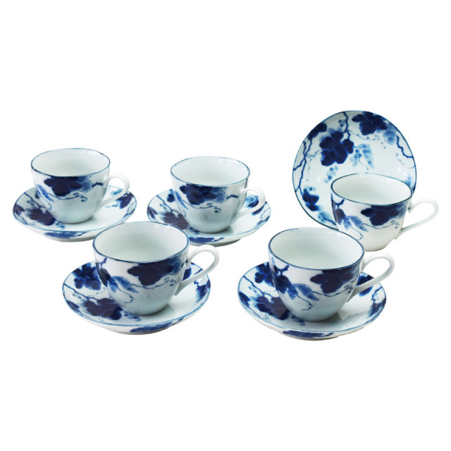 【送料無料】藍染ぶどうコーヒー5客セット B2137-017