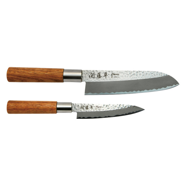 【送料無料】関藤平classic鎚起包丁2本組みセット（三徳・ペティ） B2137-070