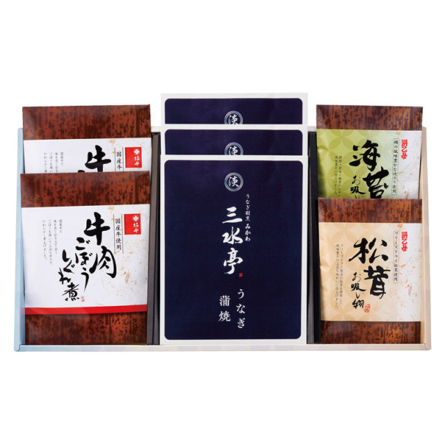 【送料無料】三河一色産うなぎの蒲焼・柿安・お吸物セット B2144-046