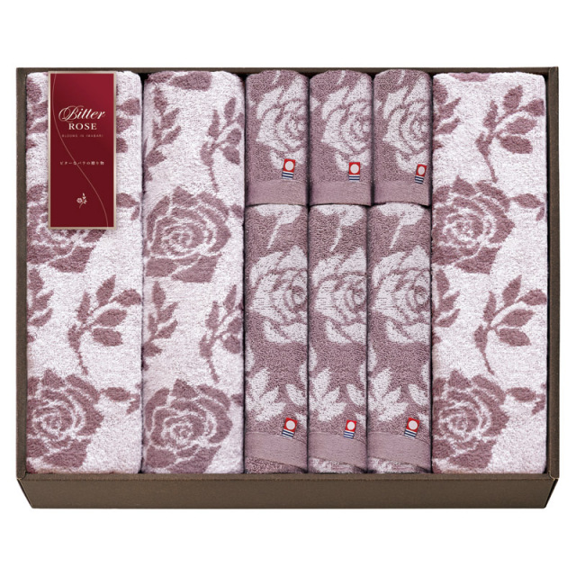 【送料無料】今治ビターローズ タオルセット B2156-074