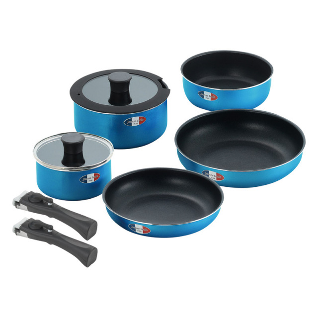 【送料無料】ジャンヌ・エコール着脱ハンドル鍋5点セット B2159-016