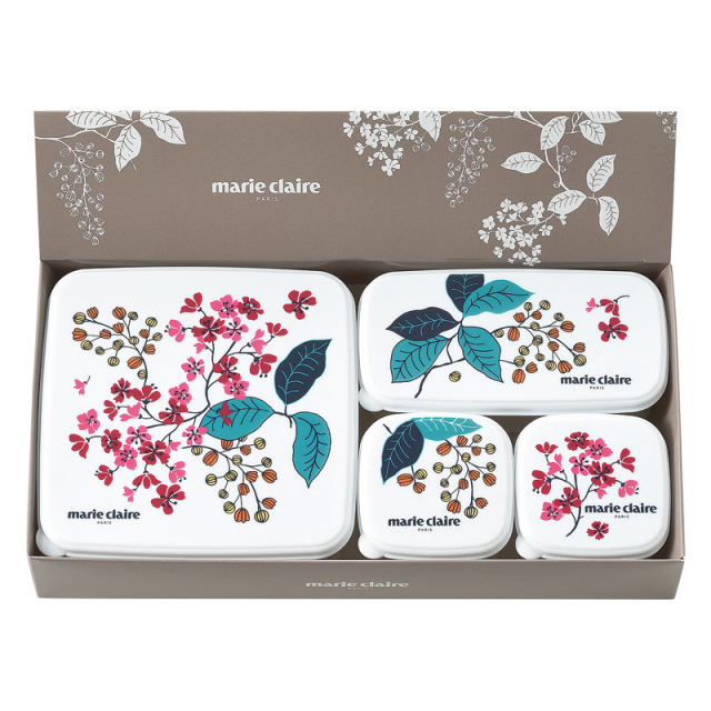 【一括お届け】マリ・クレールフレンチライラックシール容器4点セット・B L1015-024