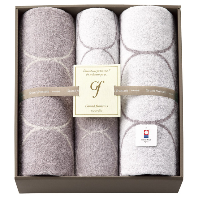 【送料無料】グランフランセヌーベル今治タオルバスタオル2P＆フェイスタオル2P L1039-116