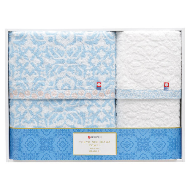 【送料無料】nishikawa今治製バスタオル＆フェイスタオル L1041-118